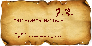 Füstös Melinda névjegykártya