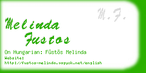 melinda fustos business card
