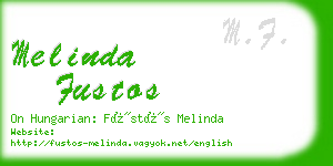 melinda fustos business card